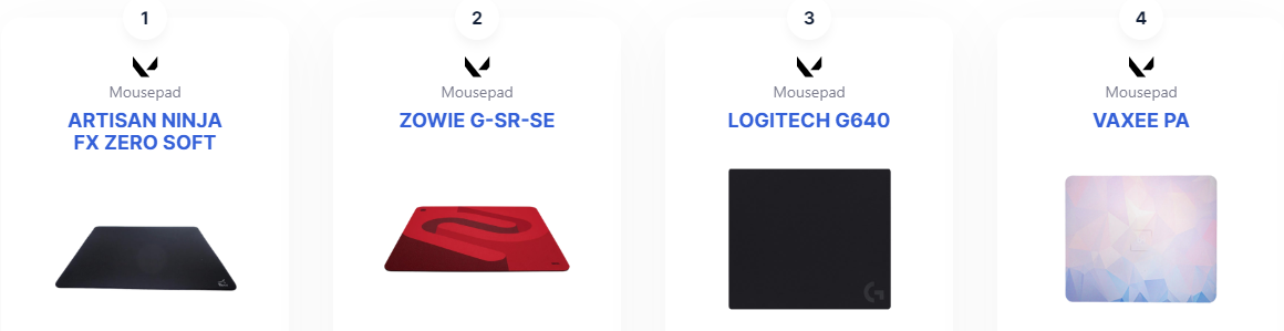 VALORANTのプロが使うゲーミングマウスパッドランキング