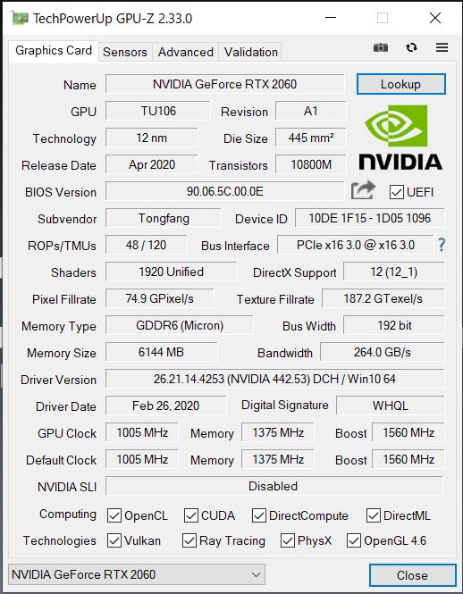 DAIV5N GPU-Z