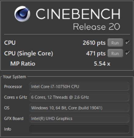 daiv5P CINEBENCH