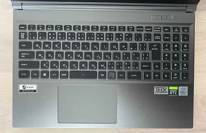 galleria-xl7c-r36のキーボード