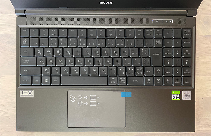 G-Tune H5のキーボード