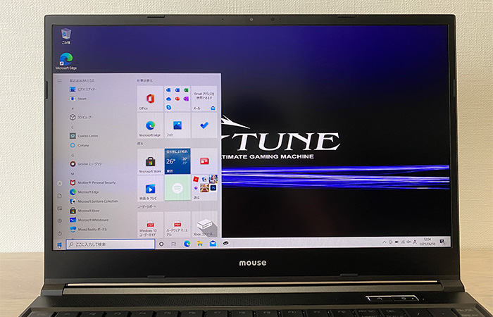 G-Tune H5の液晶