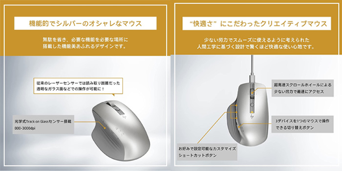 HP 930 Creator Wireless Mouseのスペック