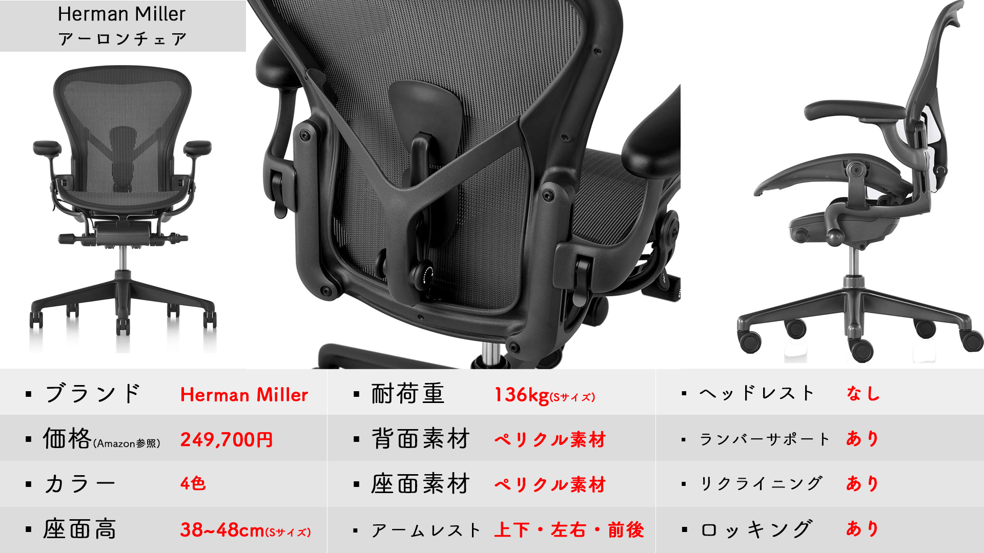 Herman Miller (ハーマンミラー) アーロンチェア